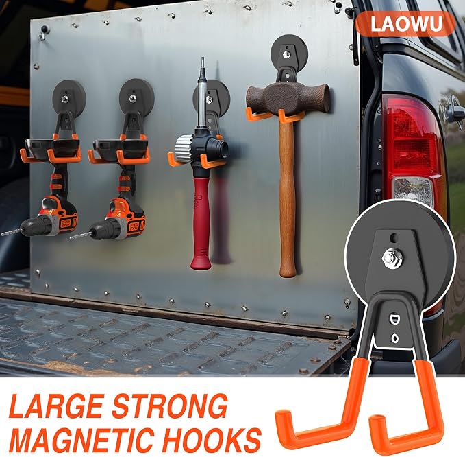 4Pcs Magnetic Hooks Heavy Duty, Large Strong Magnetic Storage Hook - Image 5