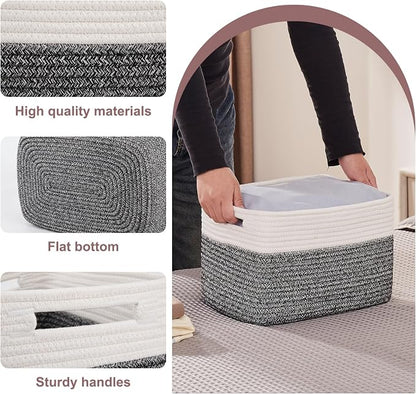 OIAHOMY 4 Pack Storage Baskets for Organizing, Basket for Shelves - Image 3