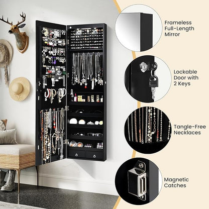 Giantex Wall Door Mounted Jewelry Armoire Cabinet - Image 6
