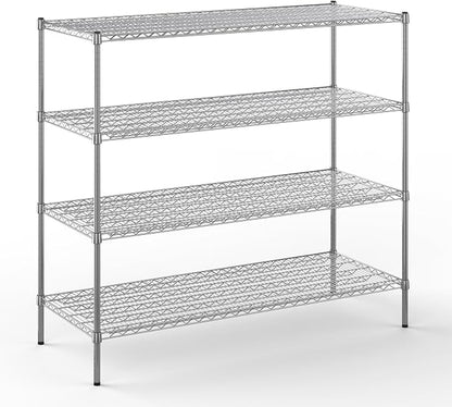 24" Deep x 60" Wide x 54" Height Wire Shelving Kit | 4-Tier | NSF Commercial by Regal+Altair