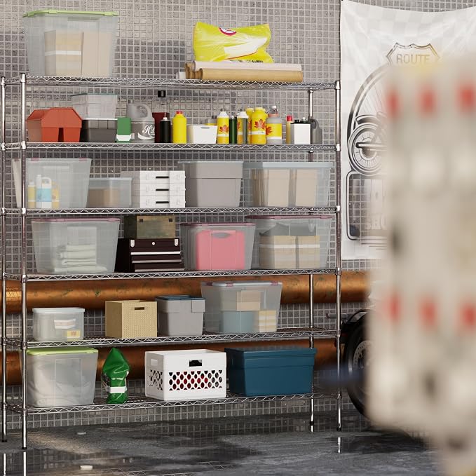 14" Deep x 72" Wide x 74" Height Wire Shelving Kit | 6-Tier | NSF Commercial - Image 6