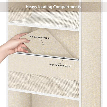 Univivi 6-Shelf Over Door Hanging Organizer Fabric Baby Door Storage - Image 5