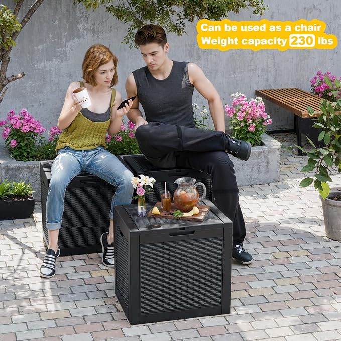 31 Gallon Waterproof Outdoor Resin Deck Box - Image 4