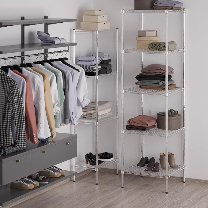24" Deep x 24" Wide x 86" Height Wire Shelving Kit | 5-Tier | NSF Commercial - Image 5