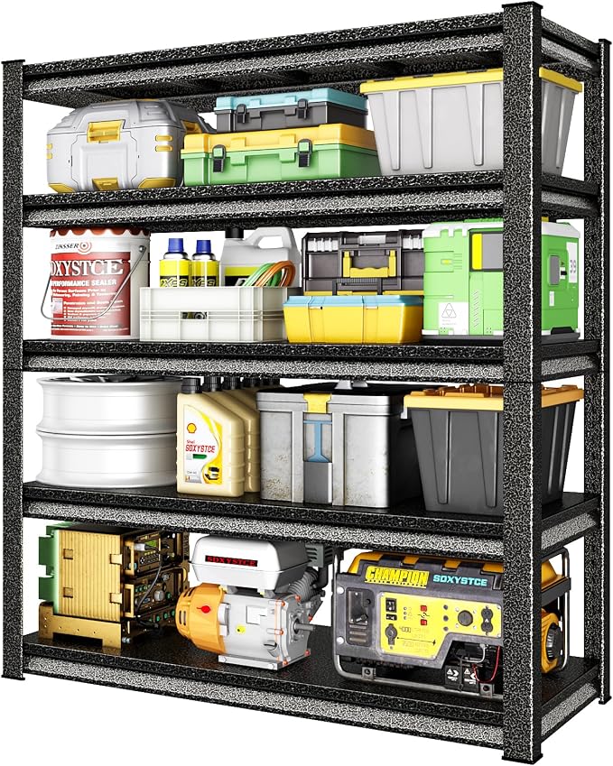 48" W Garage Shelving Heavy Duty, 3000LBS Loads Garage Storage Shelves Heavy by SDXYSTCE