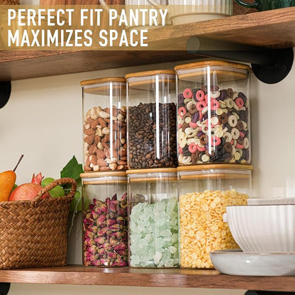 37oz Airtight Glass Square Storage Canister - Image 5