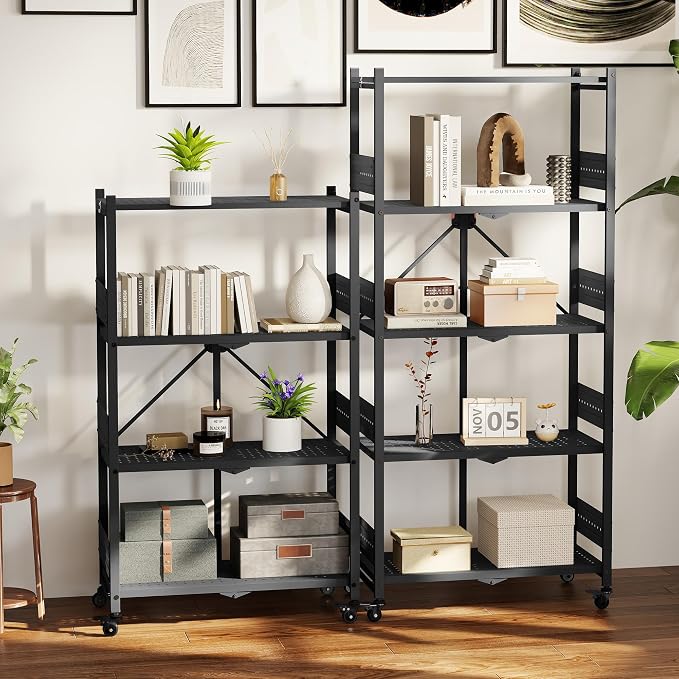 WORKPRO 5-Tier Folding Shelf, No-Assembly Metal Storage Rack - Image 2
