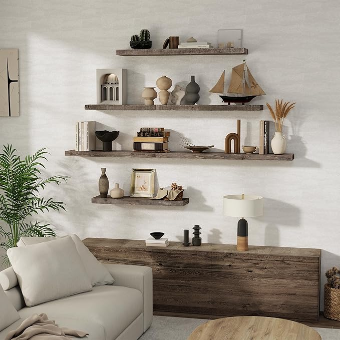 Floating Shelves Reclaimed Barnwood - Image 2