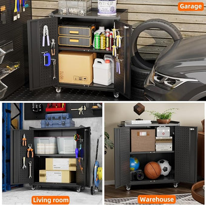 Aobabo 2 Door Metal Tool Storage Cabinet - Image 4
