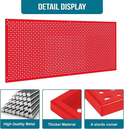Pegboard Rack Garage Storage Steel Horizontal PegBoard Pack, Steel Pegboard - Image 4