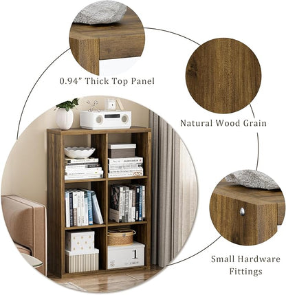 Cube Storage Organizer Bookcase, Decorative 11 inch Open Back Cubical Shelf - Image 6