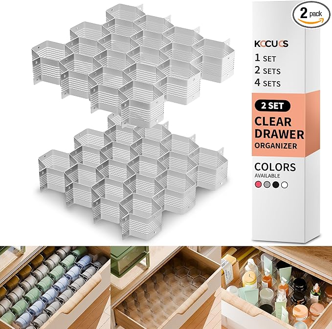 Honeycomb Separator Adjustable Drawer Organizer Divider by Kocuos+