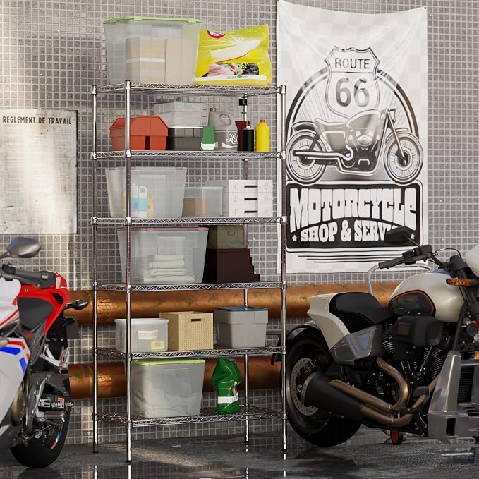 18" Deep x 36" Wide x 74" Height Wire Shelving Kit | 6-Tier | NSF Commercial - Image 6