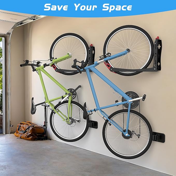 WALMANN BIKEPAL No Lifting Wall Mount Swivel Bike Rack, Wall Bike Hangers - Image 2