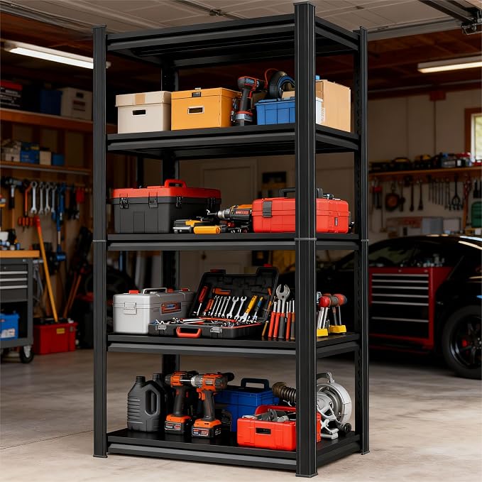 Garage Shelves, 14-48''W Heavy-Duty Storage Shelves, Double-Layer Uprights - Image 2