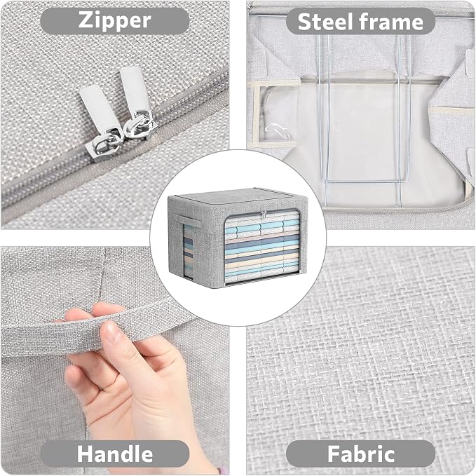 FHSQX 2 Pack Clear Window Storage Bins - Image 3