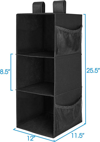 MAX Houser 3-Shelf Hanging Closet Organizer, Hanging Sweater Organizer - Image 3