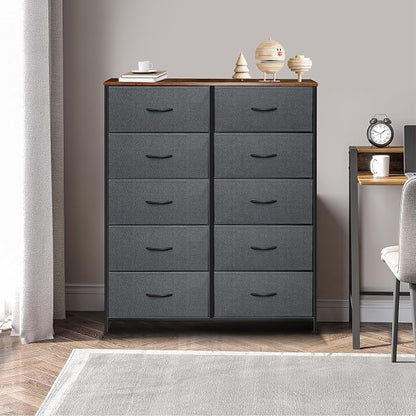 Dresser for Bedroom with 10 Drawers, Chest of Drawers, Storage Drawers - Image 8