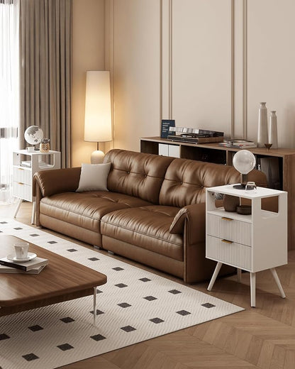 White Nightstand, Modern Bedside Table - Image 3