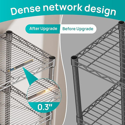 SINGAYE 6 Tier Shelf Wire Shelving Adjustable Storage Shelves Rack Standing - Image 3