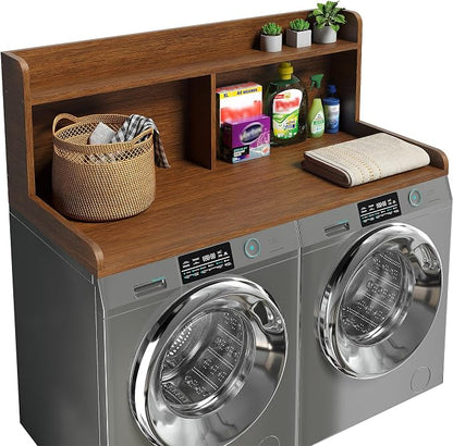 2-Tier Washer Dryer Countertop, 18.5" Raised Height Laundry Countertop by Corbyles