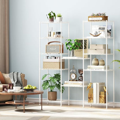 HOMEFORT 6-Shelving Unit, Adjustable Wire Shelving, Metal Wire Shelf Rack - Image 6