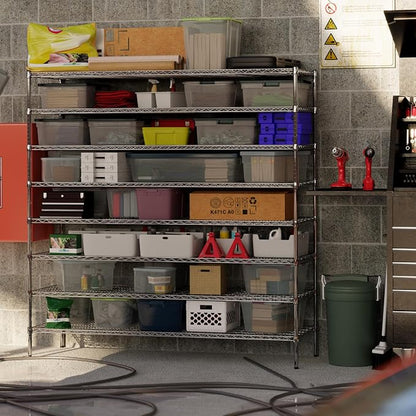 24" Deep x 72" Wide x 74" Height Wire Shelving Kit | 8-Tier | NSF Commercial - Image 7
