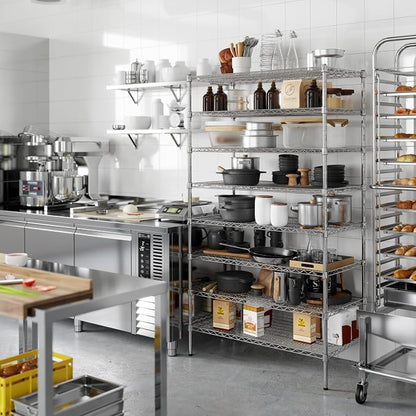 21" Deep x 42" Wide x 74" Height Wire Shelving Kit | 8-Tier | NSF Commercial - Image 5