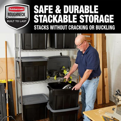 Rubbermaid 18 GAL 6 Pack Garage Storage Bins - Image 5