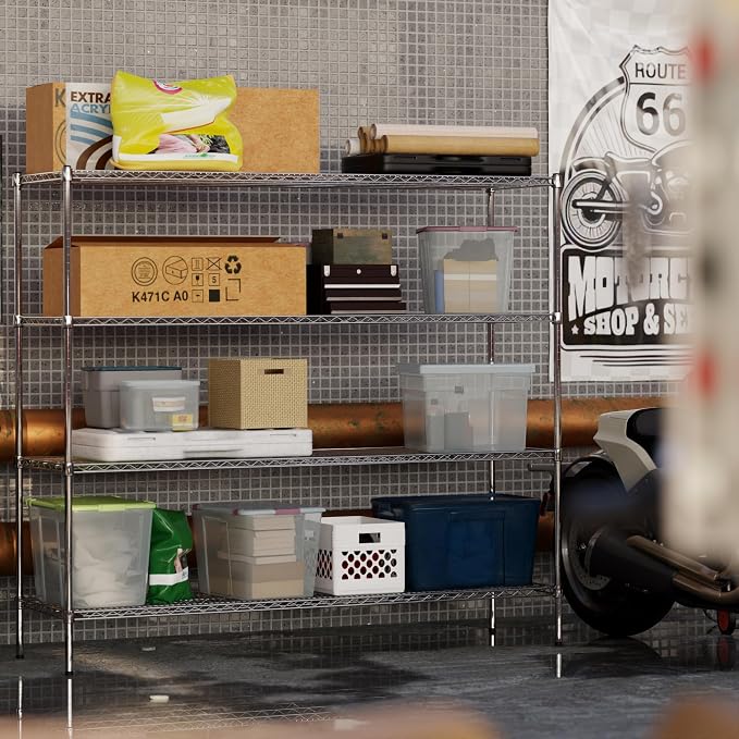 21" Deep x 72" Wide x 64" Height Wire Shelving Kit | 4-Tier | NSF Commercial - Image 5