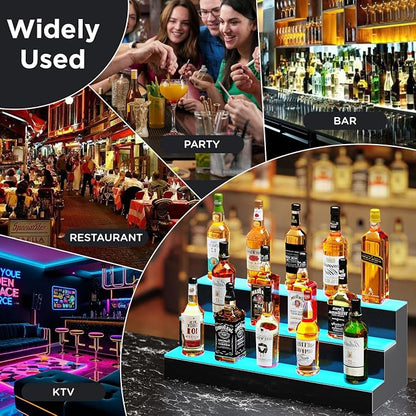 Dethan 3 Tier 16 Inch Liquor Bottle Display Shelf - Image 5