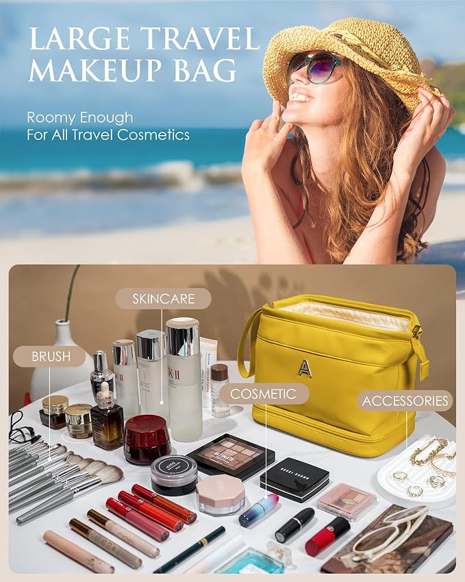 Makeup Bag, Travel Gifts, Skin Care Bag-Personalized Bags, Waterproof Double - Image 2