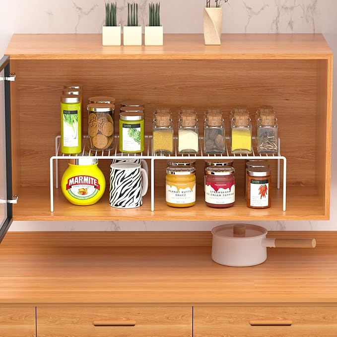 Redrubbit Cabinet Storage Shelf Rack, Expandable Metal Rustproof Kitchen - Image 5
