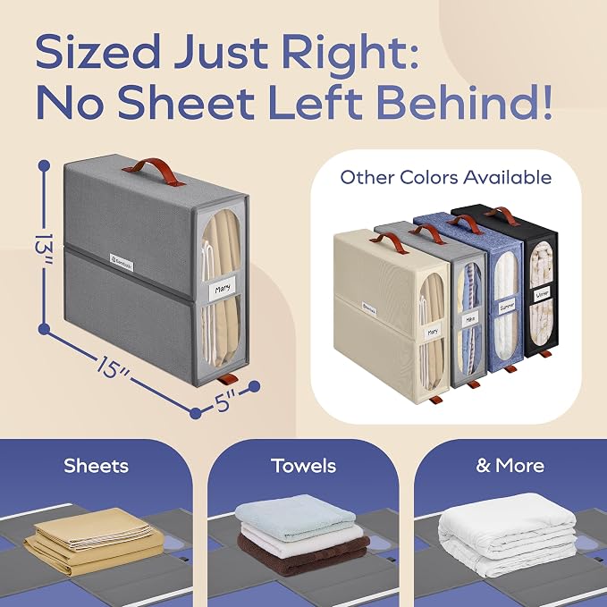 8x Bed Sheet Organizer Storage Boxes - Image 4