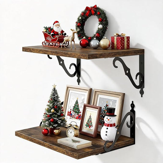 16 Inch Deep Floating Shelves for Wall, 12 Inch Deep Floating Shelf by FunMemories