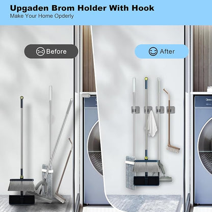 4 Pack Stainless Steel Mop and Broom Gripper - Image 2