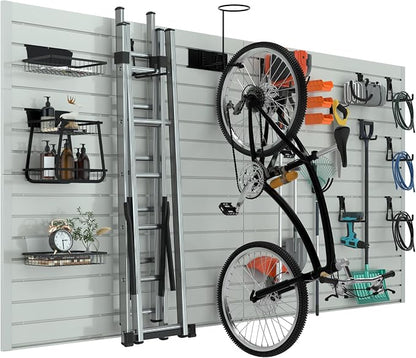 RELIANCER PVC Slat Wall Panels, 4ft by 8ft Garage Wall Organizer Storage System by RELIANCER
