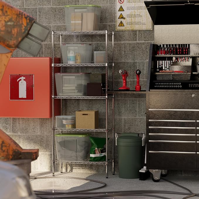 14" Deep x 30" Wide x 74" Height Wire Shelving Kit | 5-Tier | NSF Commercial - Image 2