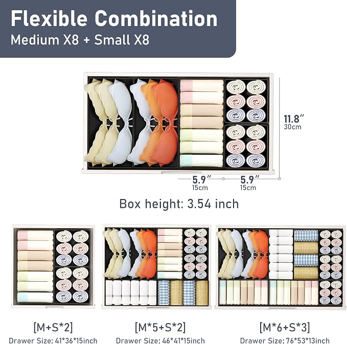 DIMJ Drawer Organizer Clothes Storage - Image 5
