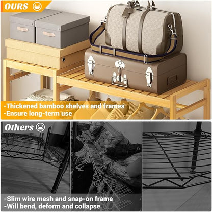 Homykic Bamboo Clothes Rack Garment Rack - Image 6