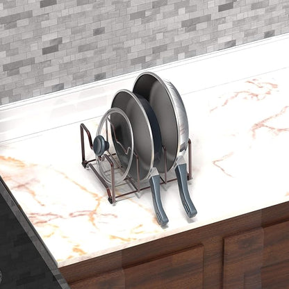 Simple Houseware Kitchen Cabinet Pantry and Bakeware Organizer Rack Holder - Image 3