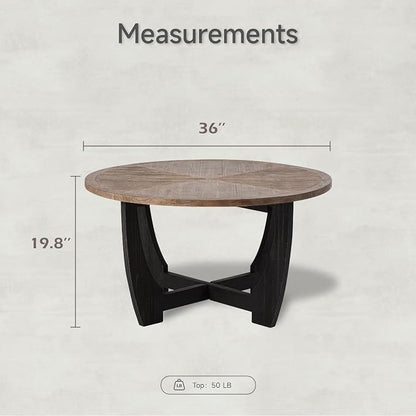 COZAYH Rustic Farmhouse Coffee Table - Image 3