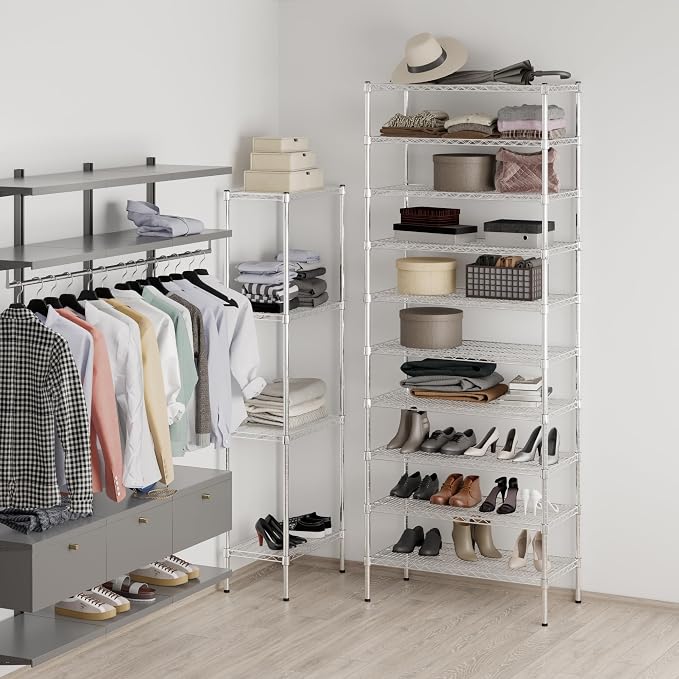 18" Deep x 36" Wide x 96" Height Wire Shelving Kit | 10-Tier | NSF Commercial - Image 4