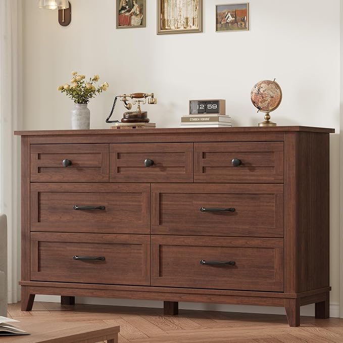 GarveeHome 7 Dresser for Bedroom, 54 in Wide Drawer Dresser by GarveeHome