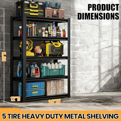 62" H Garage Shelving, Heavy Duty Storage Shelves, Garage Storage Shelves - Image 2