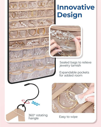 BAGSMART Hanging Jewelry Organizer, Necklace Holder Anti-tangle Earrings Rings - Image 4