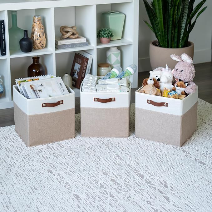 OrganiHaus 12" x 12" x 12" Fabric Storage Bins - Image 4
