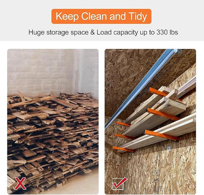 Ultrawall Wall Mount Wood Organizer and Lumber Storage Metal Rack - Image 3