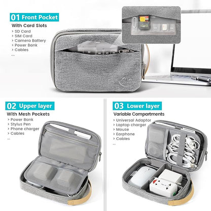 Travelkin Travel Electronic Cord Organizer Travel Case, Travel Cable Organizer - Image 2