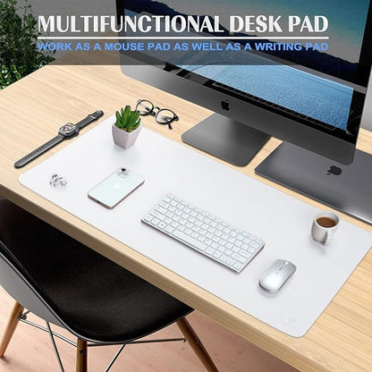 K KNODEL Large Office Leather Desk Mat, Mouse and Keyboard Pad, Computer and - Image 2